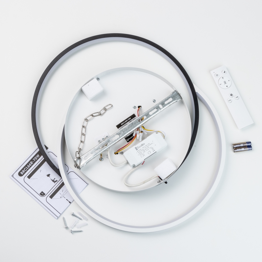 Brilagi - Диммируемый потолочный светильник LED VELO LED/70W/230V, диаметр 48 см, 3000-6500K + пульт дистанционного управления