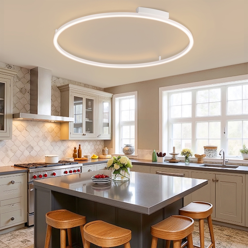 Brilagi - Диммируемый потолочный светильник PORTOFINO LED/85W/230V 3000-6000K диаметр 120 см белый + пульт дистанционного управления