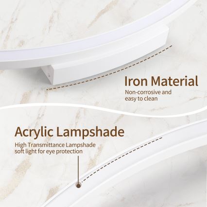 Brilagi - Диммируемый потолочный светильник PORTOFINO LED/85W/230V 3000-6000K диаметр 120 см белый + пульт дистанционного управления