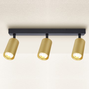 Brilagi - Светодиодный диммируемый точечный светильник SELE GOLDEN 3xGU10/6,5W/230V 2700-6500K чёрный/золотой