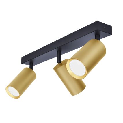 Brilagi - LED RGBW диммируемый точечный светильник SELE GOLDEN 3xGU10/4,8W/230V 3000K черный/золотой + пульт дистанционного управления