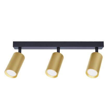 Brilagi - LED RGBW диммируемый точечный светильник SELE GOLDEN 3xGU10/4,8W/230V 3000K черный/золотой + пульт дистанционного управления