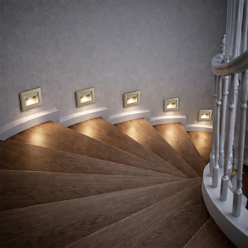 Brilagi - светодиодный лестничный светильник STEP LIGHT LED/1,5W/230V IP44 золотой