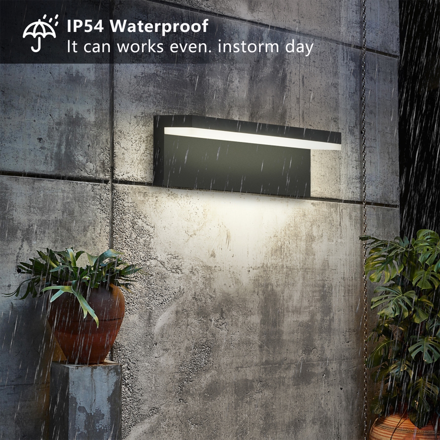 Brilagi - светодиодный наружный настенный светильник TESSI LED/10 Вт/230 В черный IP54