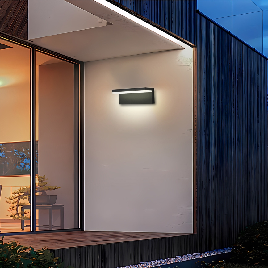 Brilagi - светодиодный наружный настенный светильник TESSI LED/10 Вт/230 В черный IP54
