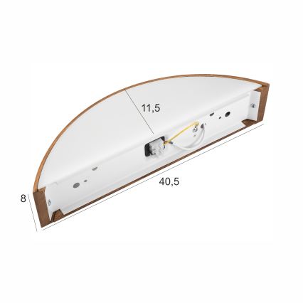 Brilagi - Светодиодный настенный светильник CARVALHO 1xE27/60W/230V дуб вишня