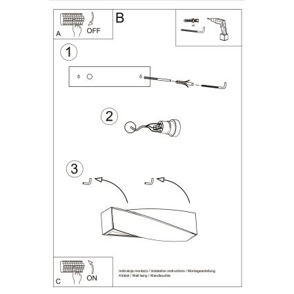 Brilagi -  Светодиодный настенный светильник KERRY 1xE27/7,5W/230V керамика/белый
