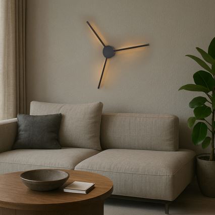 Brilagi - Светодиодный настенный светильник LUGO TRE LED/14W/230V черный