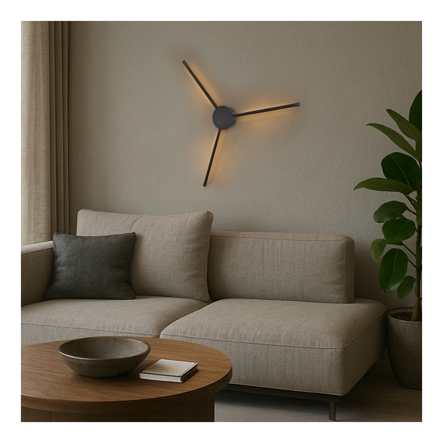 Brilagi - Светодиодный настенный светильник LUGO TRE LED/14W/230V черный