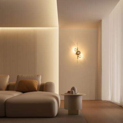 Brilagi - Светодиодный настенный светильник MILLA 3xG9/3W/230V блестящий хром/дымчатый