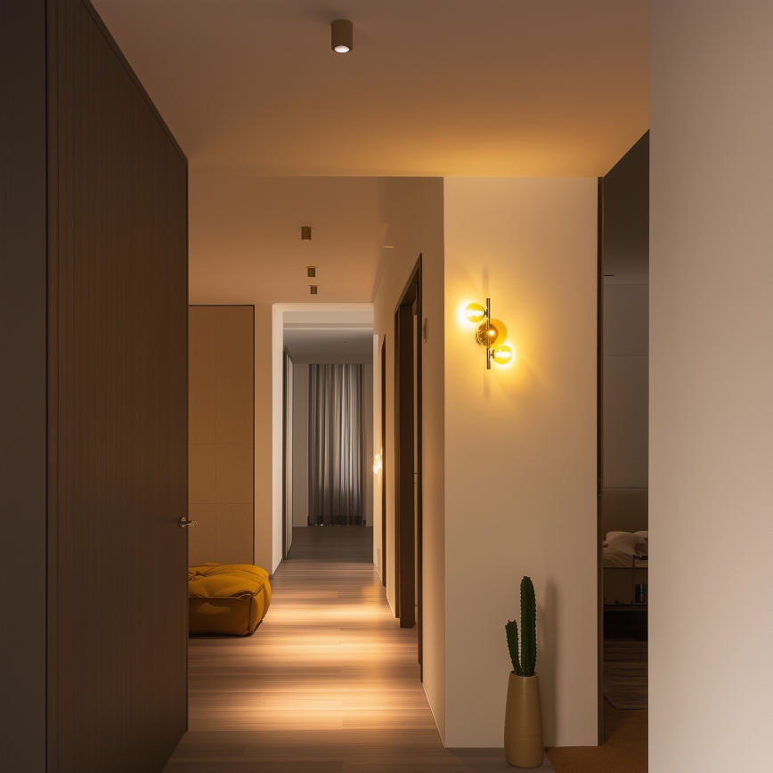 Brilagi - Светодиодный настенный светильник MILLA 3xG9/3W/230V блестящий хром/золотистый