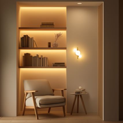 Brilagi - Светодиодный настенный светильник MILLA 3xG9/3W/230V золотистый/белый