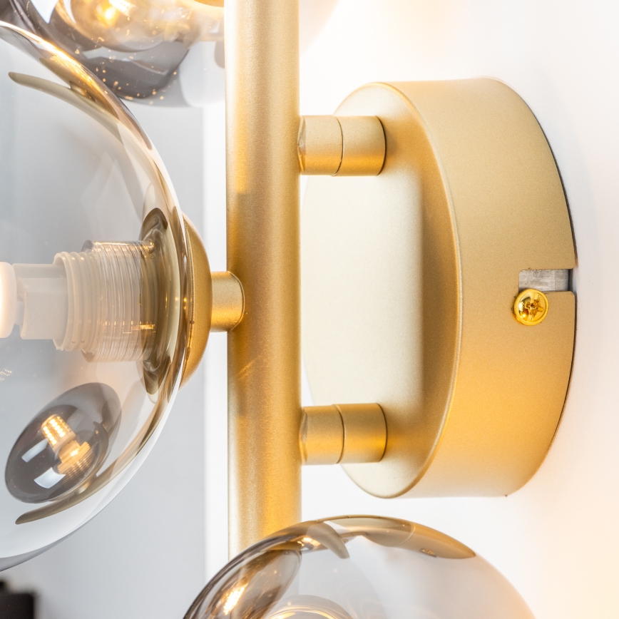 Brilagi - Светодиодный настенный светильник MILLA 3xG9/3W/230V золотистый/дымчатый