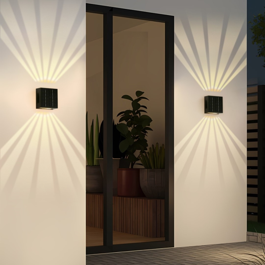 Brilagi - Светодиодный настенный светильник на солнечной батарее BLOCK LED/2W/3,7V 1300 mAh IP44