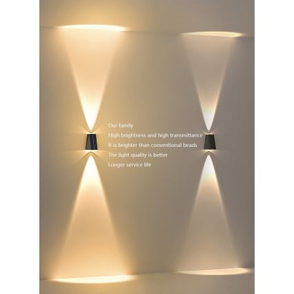 Brilagi - Светодиодный настенный светильник на солнечной батарее PYRAMID LED/2W/3,2V 1300 mAh IP54