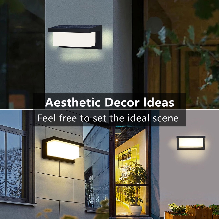 Brilagi - Светодиодный настенный светильник на солнечной батарее с датчиком BRICKY LED/5W/6V 4000 mAh IP65