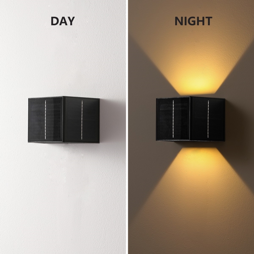 Brilagi - Светодиодный настенный светильник на солнечной батарее с датчиком SOLAR CUBE LED/2W/3,2V 1300 mAh IP54