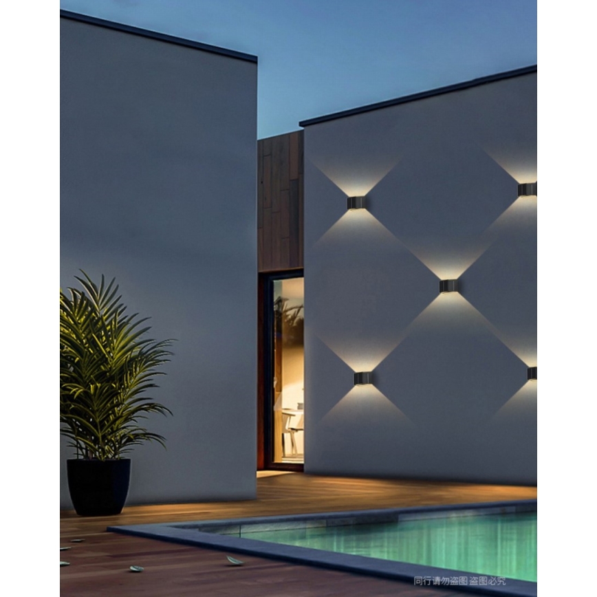 Brilagi - Светодиодный настенный светильник на солнечной батарее с датчиком SOLAR CUBE LED/2W/3,2V 1300 mAh IP54