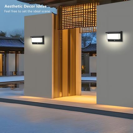 Brilagi - Светодиодный настенный светильник на солнечной батарее с датчиком SUN LUME LED/10W/3,7V 4000 mAh IP44