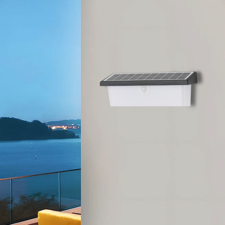 Brilagi - Светодиодный настенный светильник на солнечной батарее с датчиком SUN RAY LED/6W/3,7V 2200 mAh IP44