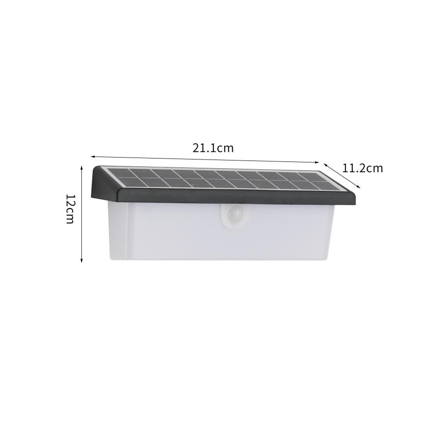 Brilagi - Светодиодный настенный светильник на солнечной батарее с датчиком SUN RAY LED/6W/3,7V 2200 mAh IP44