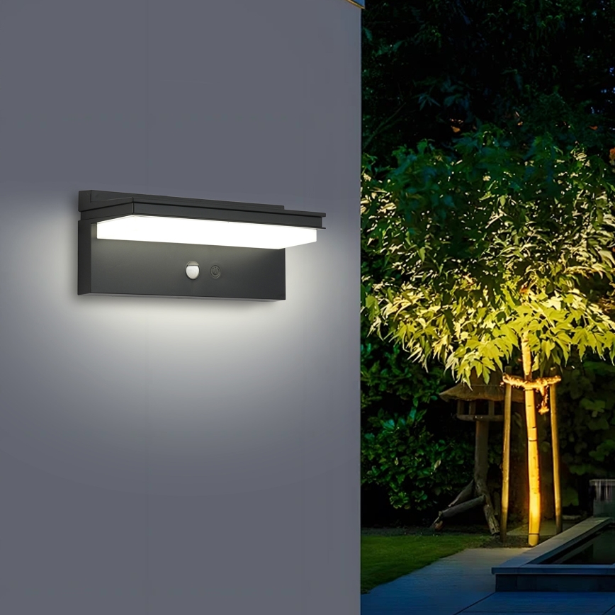 Brilagi - Светодиодный настенный светильник на солнечной батарее с датчиком SUN SENSE LED/10W/3,7V 4000 mAh IP44
