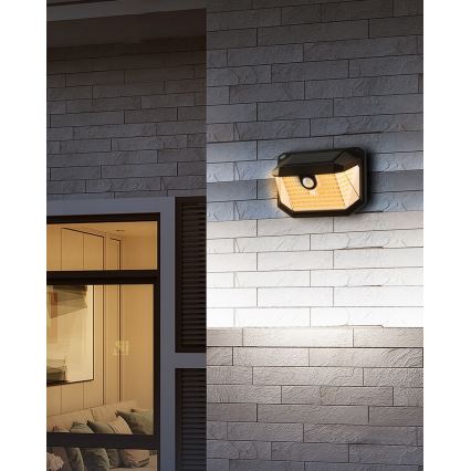 Brilagi - Светодиодный настенный светильник на солнечной батарее с датчиком WALLIE LED/4W/5,5V 1200 mAh 3000K IP65