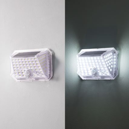 Brilagi - Светодиодный настенный светильник на солнечной батарее с датчиком WALLIE LED/4W/5,5V 1200 mAh 6500K IP64 серебристый