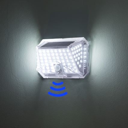 Brilagi - Светодиодный настенный светильник на солнечной батарее с датчиком WALLIE LED/4W/5,5V 1200 mAh 6500K IP64 серебристый