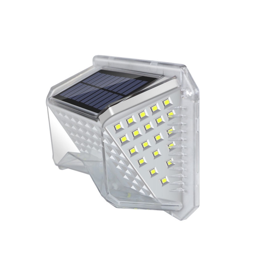 Brilagi - Светодиодный настенный светильник на солнечной батарее с датчиком WALLIE LED/4W/5,5V 1200 mAh 6500K IP64 серебристый