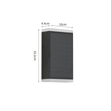 Brilagi - Светодиодный настенный светильник на солнечной батарее SUN GUARD LED/2W/3,7V 2000 mAh IP45