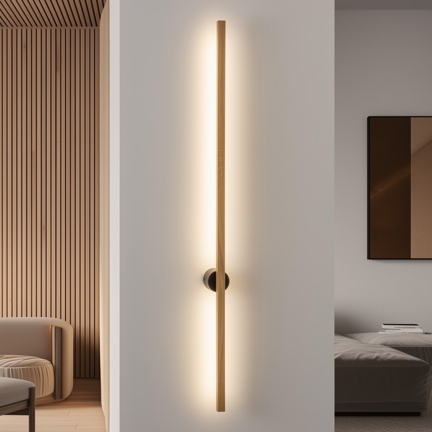 Brilagi - Светодиодный настенный светильник WOODY LINE LED/12W/230V 120 см дуб