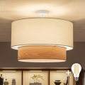 Brilagi - Светодиодный накладной потолочный светильник CERIA 1xE27/60W/230V Ø 50 см белый/бежевый