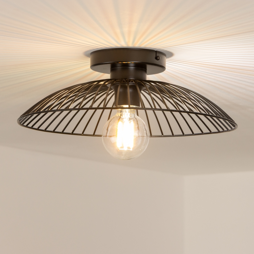 Brilagi - Светодиодный накладной потолочный светильник CERIA WIRE 1xE27/40W/230V, диаметр 26 см, черный
