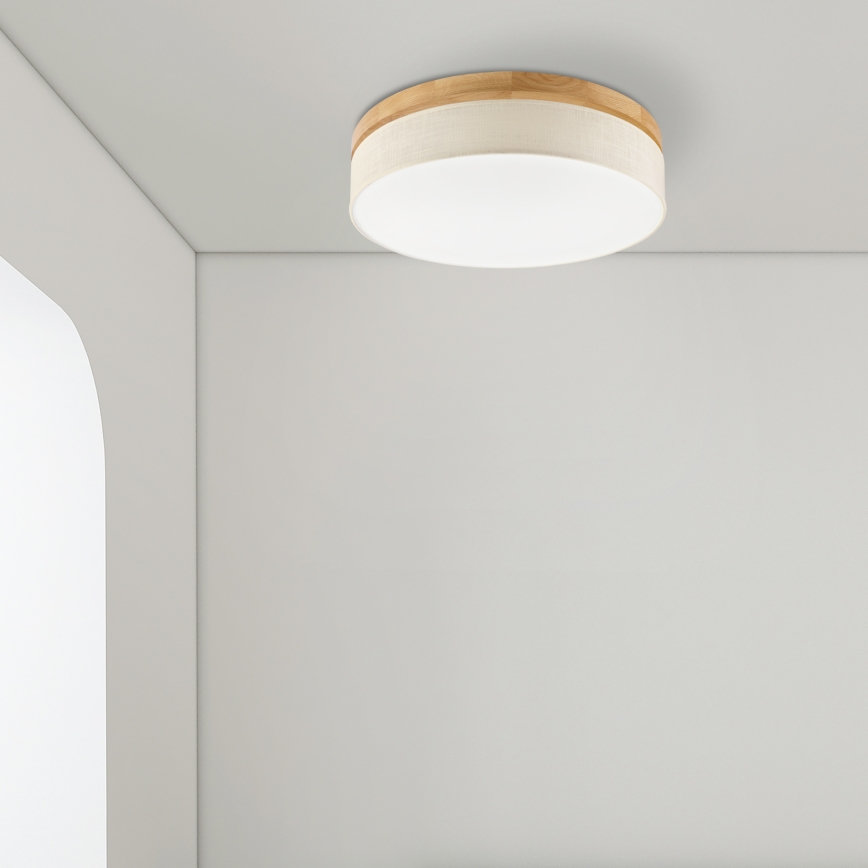 Brilagi - светодиодный потолочный светильник BELLADONNA LED/36W/230V, диаметр 50 см, кремовый/дуб