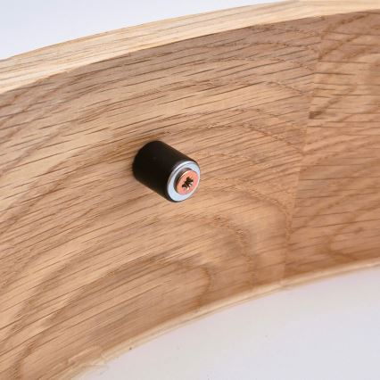 Brilagi - Светодиодный потолочный светильник CARVALHO 1xE27/60W/230V дуб диаметр 27,5 см