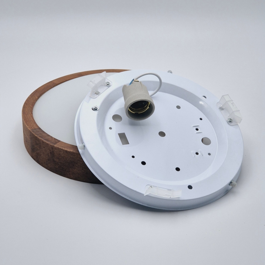 Brilagi - Светодиодный потолочный светильник CARVALHO SLIM 1xE27/60W/230V дуб вишня диаметр 27 см