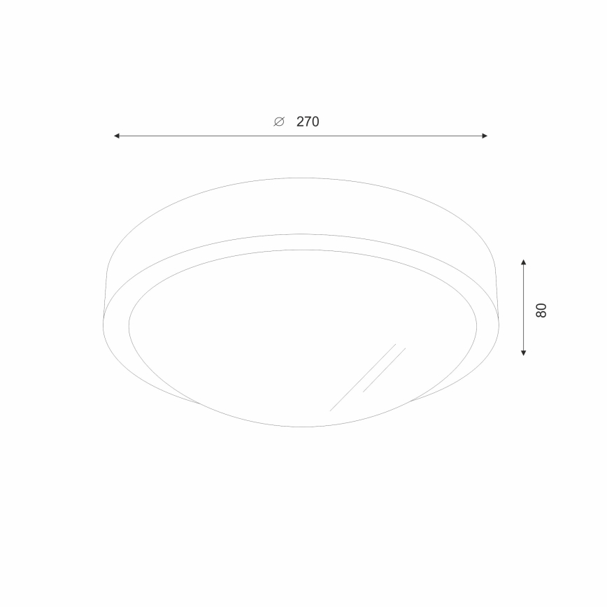 Brilagi - Светодиодный потолочный светильник CARVALHO SLIM 1xE27/60W/230V дуб вишня диаметр 27 см