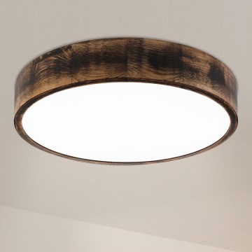 Brilagi - светодиодный потолочный светильник CARVALHO SMOKEY LED/36 Вт/230 В дуб Ø 47,5 см
