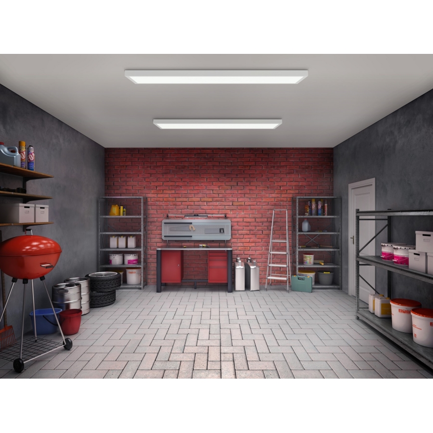 Brilagi - Светодиодный потолочный светильник для ванной комнаты FRAME LED/50W/230V 120x30 см IP44 белый