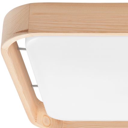 Brilagi - светодиодный диммируемый потолочный светильник MANAROLA CUBIC LED/24W/230V 45x45 см 3000-6500K сосна + пульт дистанционного управления