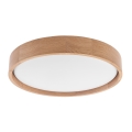 Brilagi - Светодиодный потолочный светильник MANAROLA SIMPLE LED/24W/230V 3000K дуб, диаметр 41 см