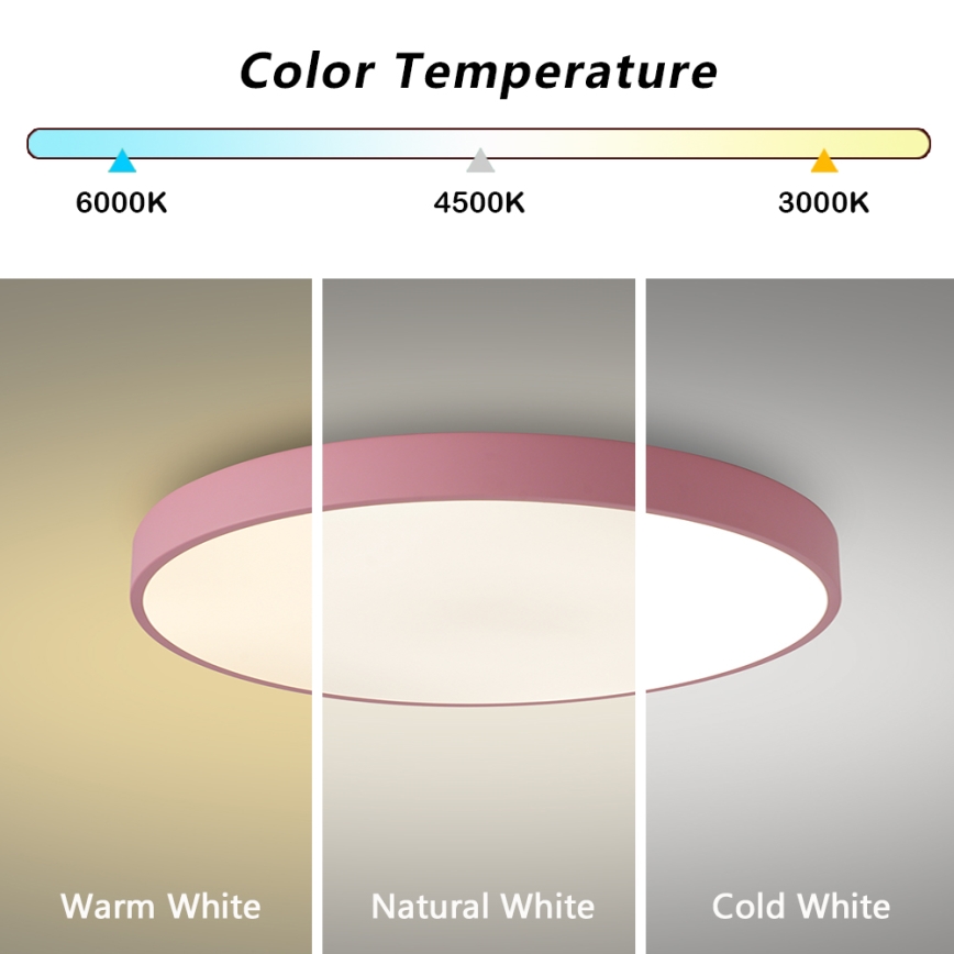 Brilagi - LED потолочный светильник POOL LED/60W/230V 3000/4000/6000K диам. 60 см розовый