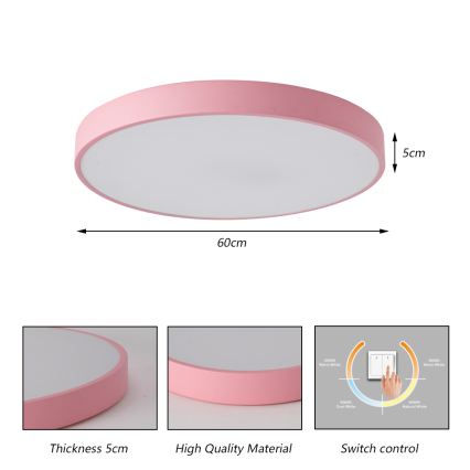 Brilagi - LED потолочный светильник POOL LED/60W/230V 3000/4000/6000K диам. 60 см розовый