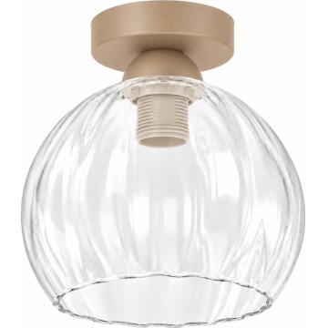 BRILAGI - светодиодный потолочный светильник RETRO GLASS 1xE27/60W/230V диам. 25 см бежевый/прозрачный