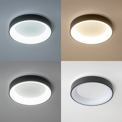 Brilagi - Светодиодный потолочный светильник с регулированием яркости FALCON LED/80W/230V 3000-6500K диаметр 60 см черный + дистанционное управление