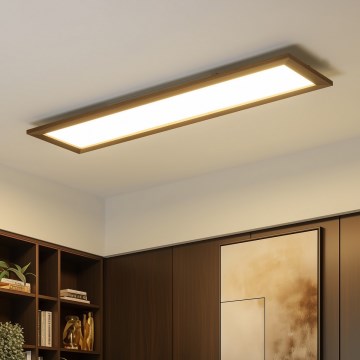 Brilagi - Светодиодный потолочный светильник SLIMFRAME WOOD LED/58W/230V 124x34 см темно-коричневый