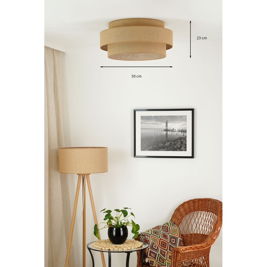 Brilagi - Светодиодный потолочный светильник SPACE YUTE LED/12W/230V диаметр 50 см 3000K/4000K/6400K бежевый