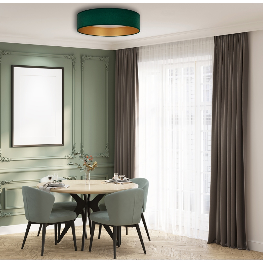 Brilagi - Светодиодный потолочный светильник VELVET LED/12W/230V диаметр 30 см 3000K/4000K/6400K зеленый/золотистый
