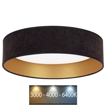 Brilagi - Светодиодный потолочный светильник VELVET LED/24W/230V диаметр 40 см 3000/4000/6400K черный/золотой